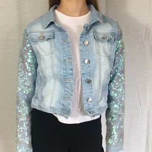 Sparkly Justice Jean Jacket